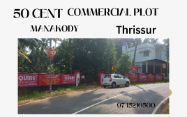 50 Cent Prime Plot For sale Manakody,Thrissur